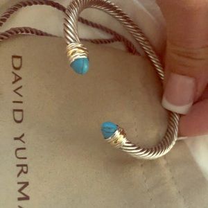COPY - David Yurman Cable Bracelet w/ Turquoise & 14K